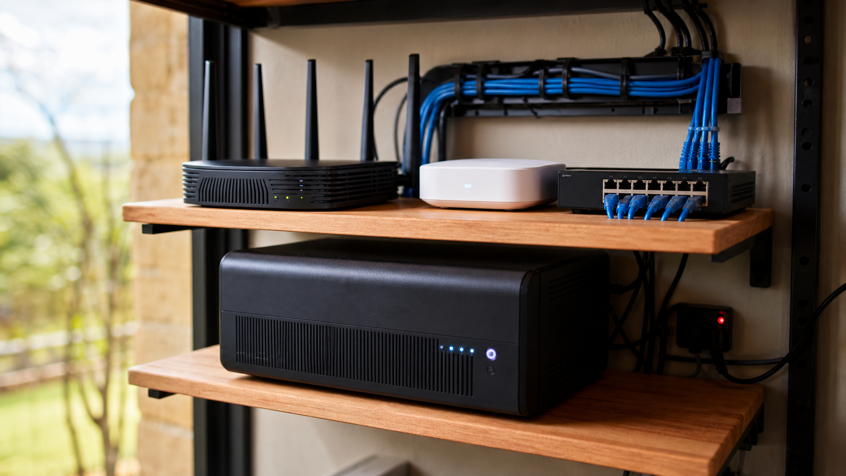 Satellite internet router and network equipment setup in Kenya