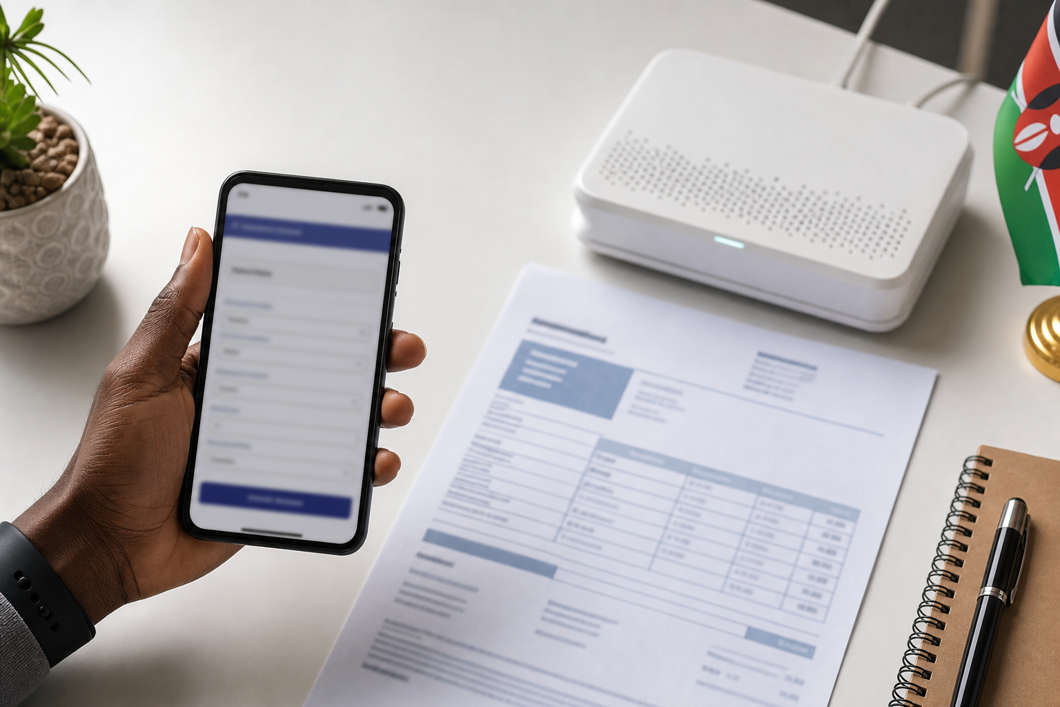Starlink PayBill number verification desk setup