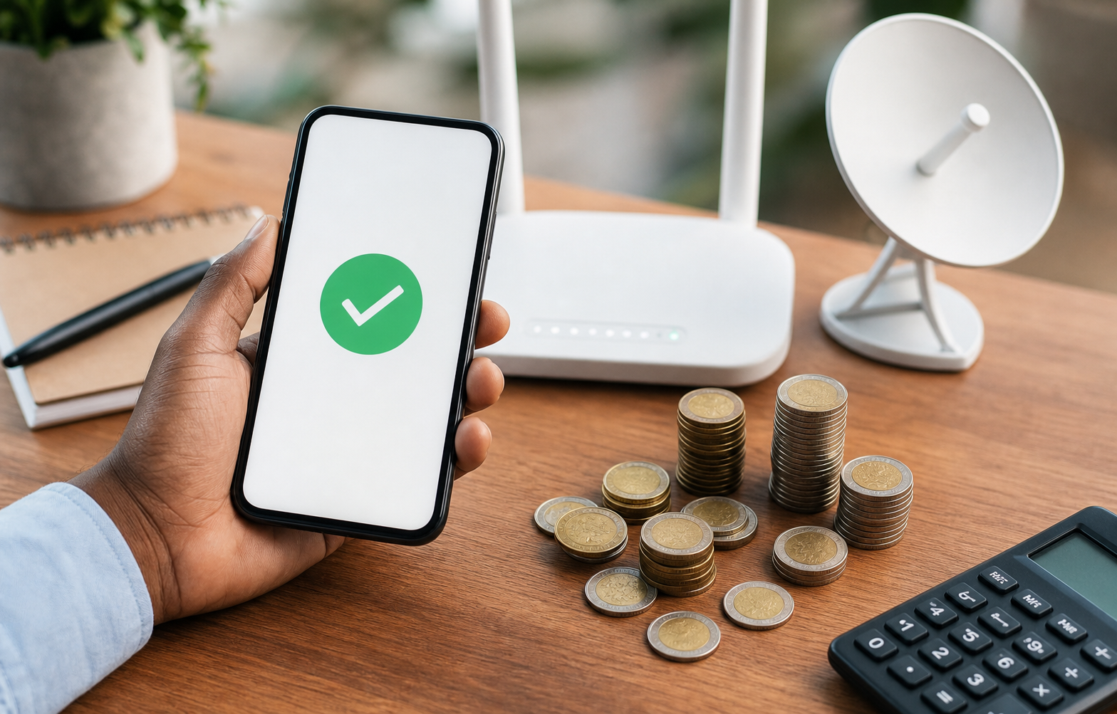 Successful mobile money payment and Starlink budgeting