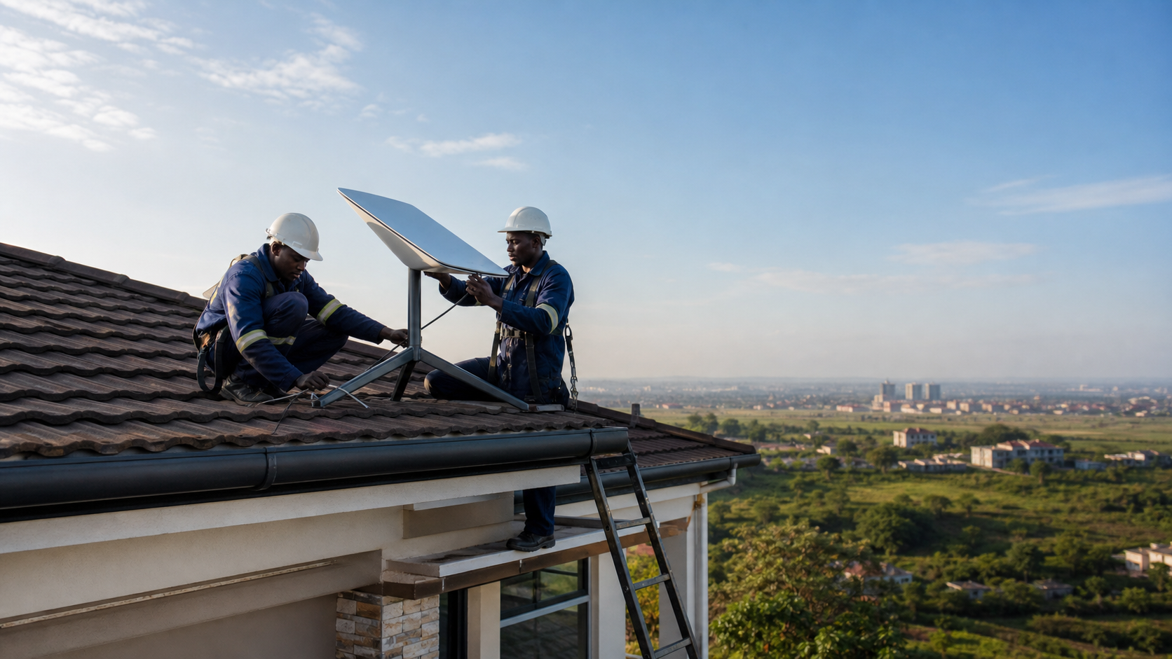 Starlink Mini packages Kenya - Starlink home internet Kenya roof installation